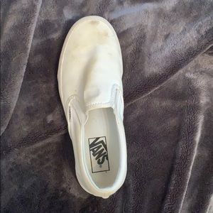 White slip-on vans